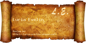 Luria Evelin névjegykártya