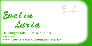 evelin luria business card